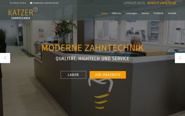 Die Website von Katzer Zahntechnik